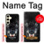 S2823 Black Wolf Blue Eyes Face Case For Samsung Galaxy S24