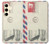 S3551 Vintage Airmail Envelope Art Case For Samsung Galaxy S24