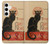 S2739 Chat Noir Black Cat Vintage Case For Samsung Galaxy S24 Plus