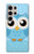S3029 Cute Blue Owl Case For Samsung Galaxy S24 Ultra