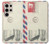 S3551 Vintage Airmail Envelope Art Case For Samsung Galaxy S24 Ultra