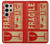 S3552 Vintage Fragile Label Art Case For Samsung Galaxy S24 Ultra