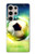 S3844 Glowing Football Soccer Ball Case For Samsung Galaxy S24 Ultra
