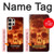S3881 Fire Skull Case For Samsung Galaxy S24 Ultra