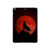S2955 Wolf Howling Red Moon Hard Case For iPad 10.2 (2021,2020,2019), iPad 9 8 7