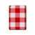 S3535 Red Gingham Hard Case For iPad 10.2 (2021,2020,2019), iPad 9 8 7