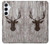 S2505 Reindeer Head Old Wood Texture Graphic Case For Samsung Galaxy A55 5G