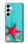 S3428 Aqua Wood Starfish Shell Case For Samsung Galaxy A55 5G