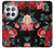 S3112 Rose Floral Pattern Black Case For OnePlus 12