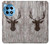 S2505 Reindeer Head Old Wood Texture Graphic Case For OnePlus 12R
