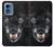 S2823 Black Wolf Blue Eyes Face Case For Motorola Moto G Play 4G (2024)