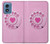 S2847 Pink Retro Rotary Phone Case For Motorola Moto G Play 4G (2024)