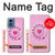 S2847 Pink Retro Rotary Phone Case For Motorola Moto G Play 4G (2024)