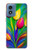 S3926 Colorful Tulip Oil Painting Case For Motorola Moto G Play 4G (2024)