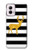 S2794 Black and White Striped Deer Gold Sparkles Case For Motorola Moto G Power 5G (2024)