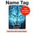 S0752 Blue Fire Grim Wolf Hard Case For iPad Pro 11 (2024,2025)