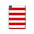 S2364 Red and White Striped Hard Case For iPad Pro 11 (2024,2025)