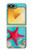 S3428 Aqua Wood Starfish Shell Case For Samsung Galaxy Z Flip 6, Flip 7 FE