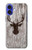 S2505 Reindeer Head Old Wood Texture Graphic Case For iPhone 16