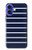 S2767 Navy White Striped Case For iPhone 16 S2767 Navy White Striped Case For iPhone 16