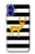 S2794 Black and White Striped Deer Gold Sparkles Case For iPhone 16