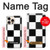 S2492 Black and White Check Case For iPhone 16 pro