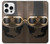 S2645 Vintage Brown Goggles Motorcycle Helmet Case For iPhone 16 pro