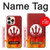 S2803 Fire Red Devil Spear Symbol Case For iPhone 16 pro