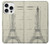 S3474 Eiffel Architectural Drawing Case For iPhone 16 pro