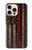 S3804 Fire Fighter Metal Red Line Flag Graphic Case For iPhone 16 pro