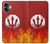 S2803 Fire Red Devil Spear Symbol Case For iPhone 16 plus