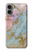 S3717 Rose Gold Blue Pastel Marble Graphic Printed Case For iPhone 16 plus