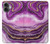 S3896 Purple Marble Gold Streaks Case For iPhone 16 plus