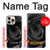 S1598 Black Rose Case For iPhone 16 pro max