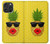 S2443 Funny Pineapple Sunglasses Kiss Case For iPhone 16 pro max