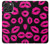 S2933 Pink Lips Kisses on Black Case For iPhone 16 pro max