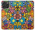 S3281 Colorful Hippie Flowers Pattern Case For iPhone 16 pro max