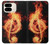 S0493 Music Note Burn Case For Google Pixel 9 Pro Fold