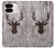 S2505 Reindeer Head Old Wood Texture Graphic Case For Google Pixel 9 Pro Fold