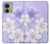 S2361 Purple White Flowers Case For Motorola Edge (2023), Edge 40