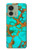 S2688 Aqua Copper Turquoise Gemstone Graphic Case For Motorola Edge (2023), Edge 40