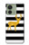 S2794 Black and White Striped Deer Gold Sparkles Case For Motorola Edge (2023), Edge 40