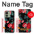S3112 Rose Floral Pattern Black Case For Motorola Edge (2023), Edge 40