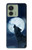 S3693 Grim White Wolf Full Moon Case For Motorola Edge (2023), Edge 40