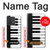 S3078 Black and White Piano Keyboard Case For Motorola Edge 40 Neo