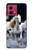 S0246 White Horse Case For Motorola Moto G84