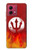 S2803 Fire Red Devil Spear Symbol Case For Motorola Moto G84