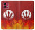 S2803 Fire Red Devil Spear Symbol Case For Motorola Moto G84