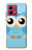 S3029 Cute Blue Owl Case For Motorola Moto G84