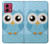 S3029 Cute Blue Owl Case For Motorola Moto G84